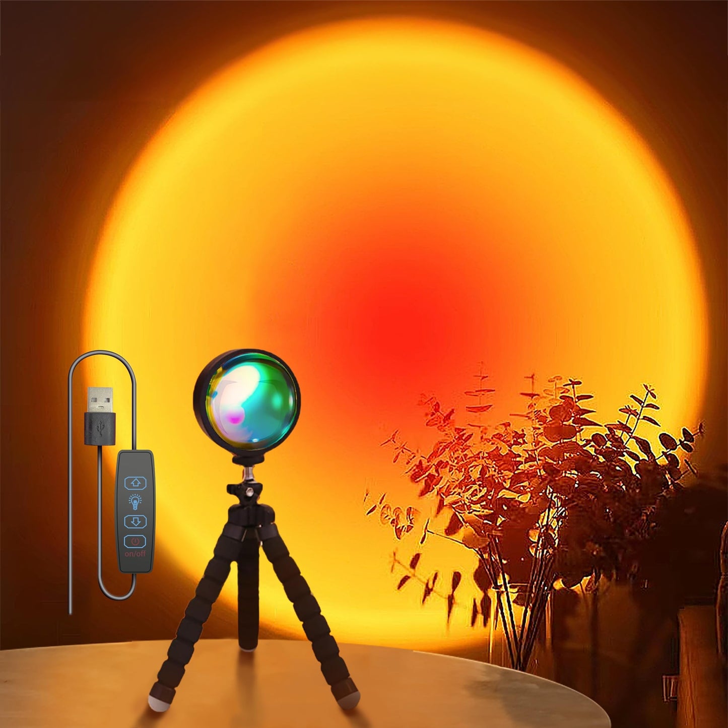 Desidiya 16‑Color LED Night Light Sunset Lamp